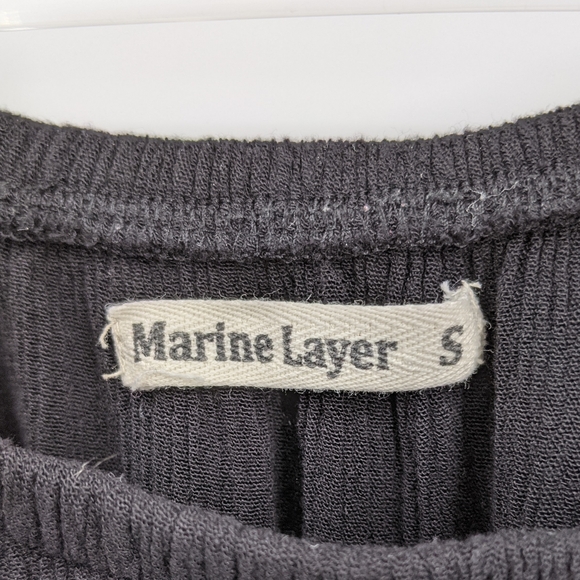 Marine Layer Hudson Off The Shoulder Black Top - Picture 7 of 9